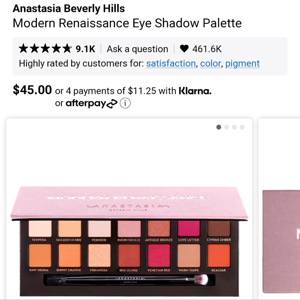 Anastasia Beverly Hills Modern Renaissance Eye Shadow Palette
